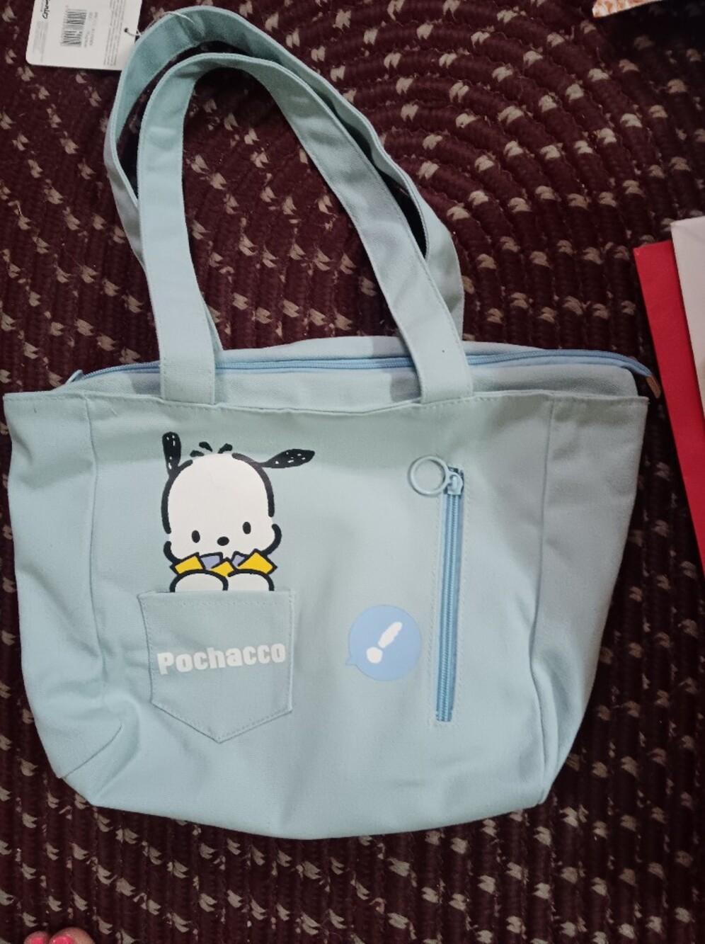 Sanrio Pochacco Light Blue Canvas Tote Bag
